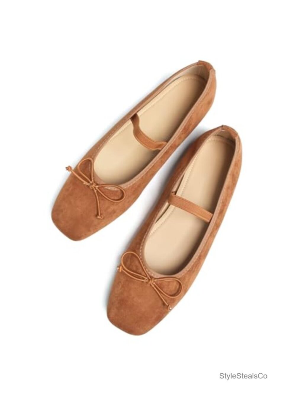 PU Leather Square Toe Buckle Flats Slip-On Comfort Women's Shoes